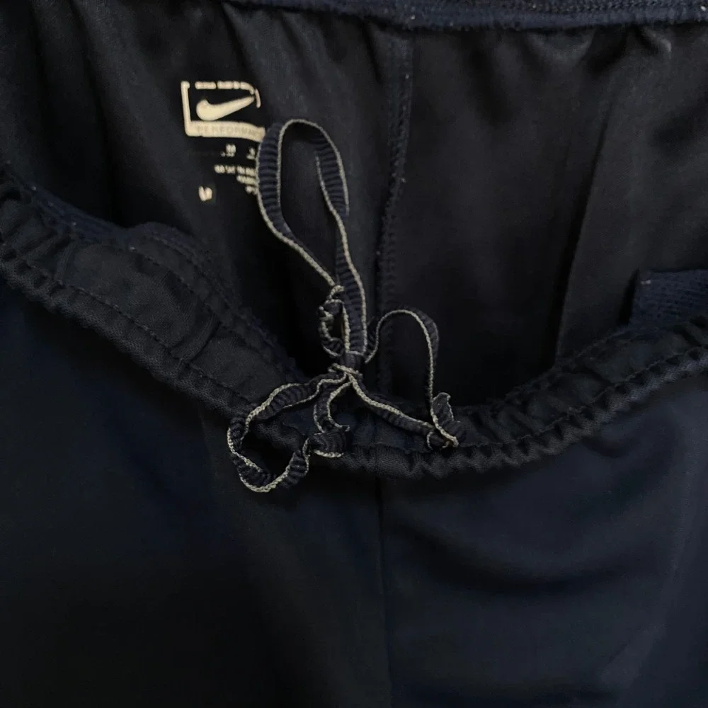 NIKE Men's Medium Navy Blue Performance Track‎ Pants 100% Polyester Drawstring